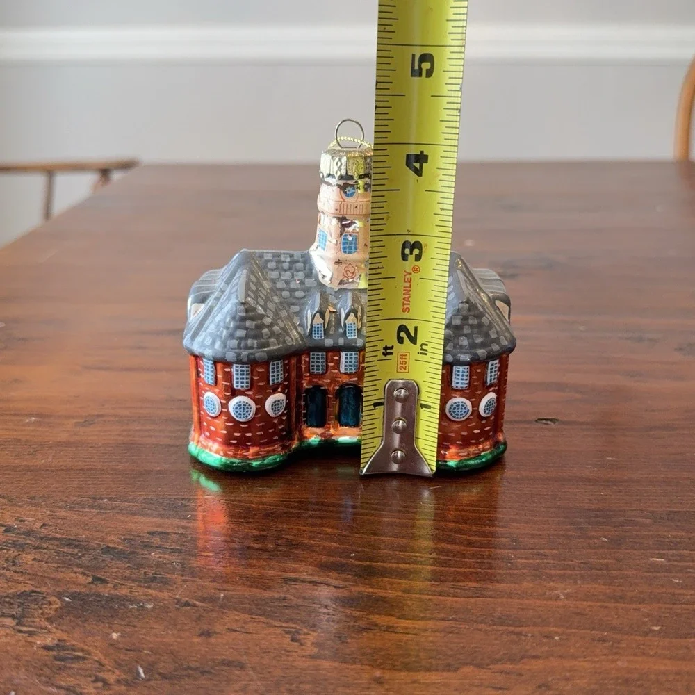 Coll‎ Williamsburg Capital Bldg Ornament Blown Glass Christmas Vtg READ